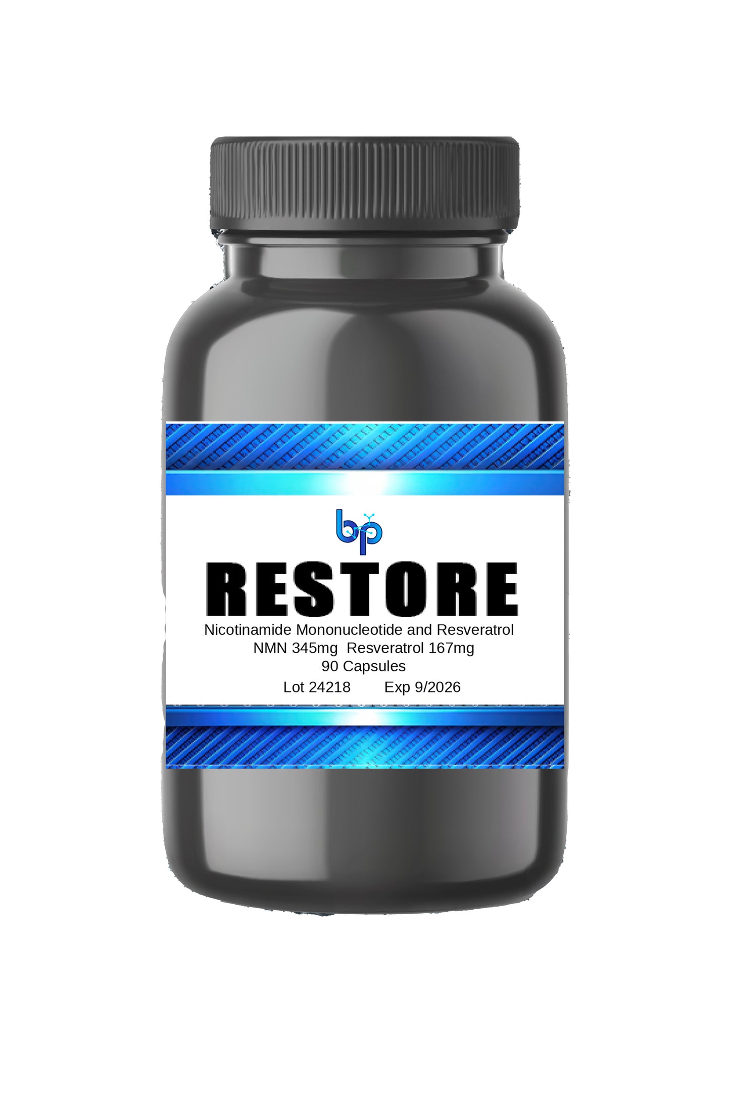 RESTORE NMN and Resveratrol 345mg/167mg Lot 24218